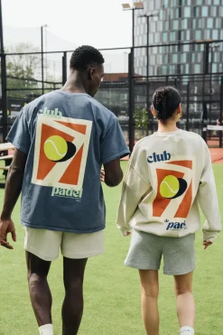 Club de Padel 'Summer Court' Vintage Washed Tee - Navy