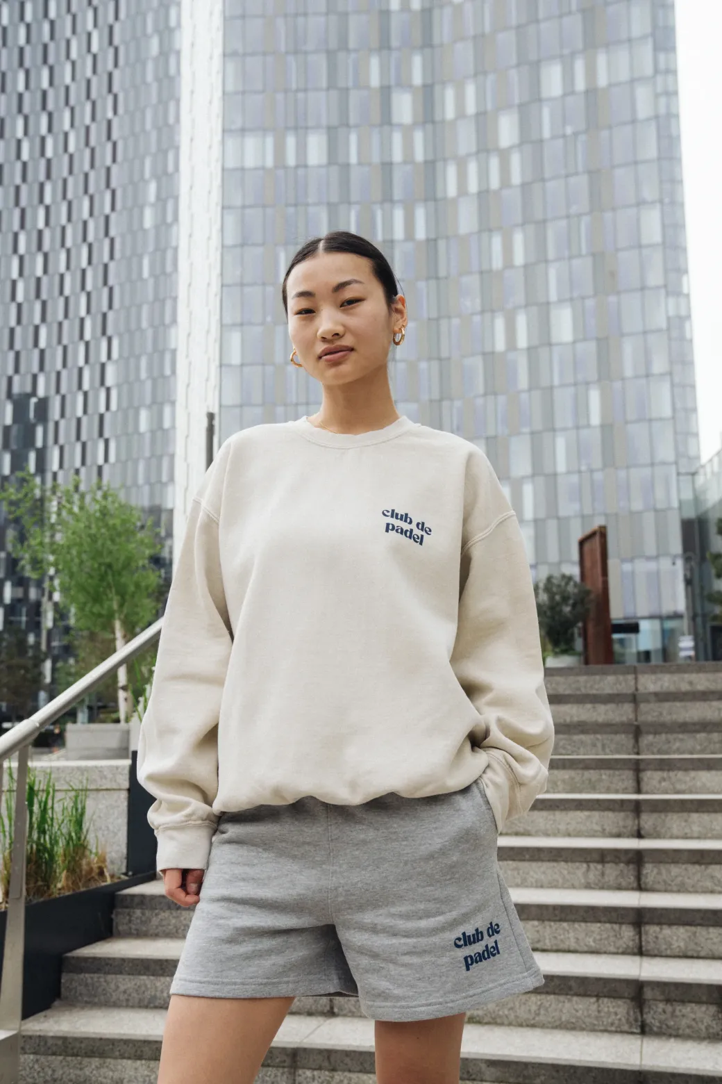 Club de Padel 'Summer Court' Vintage Washed Sweater - Cream