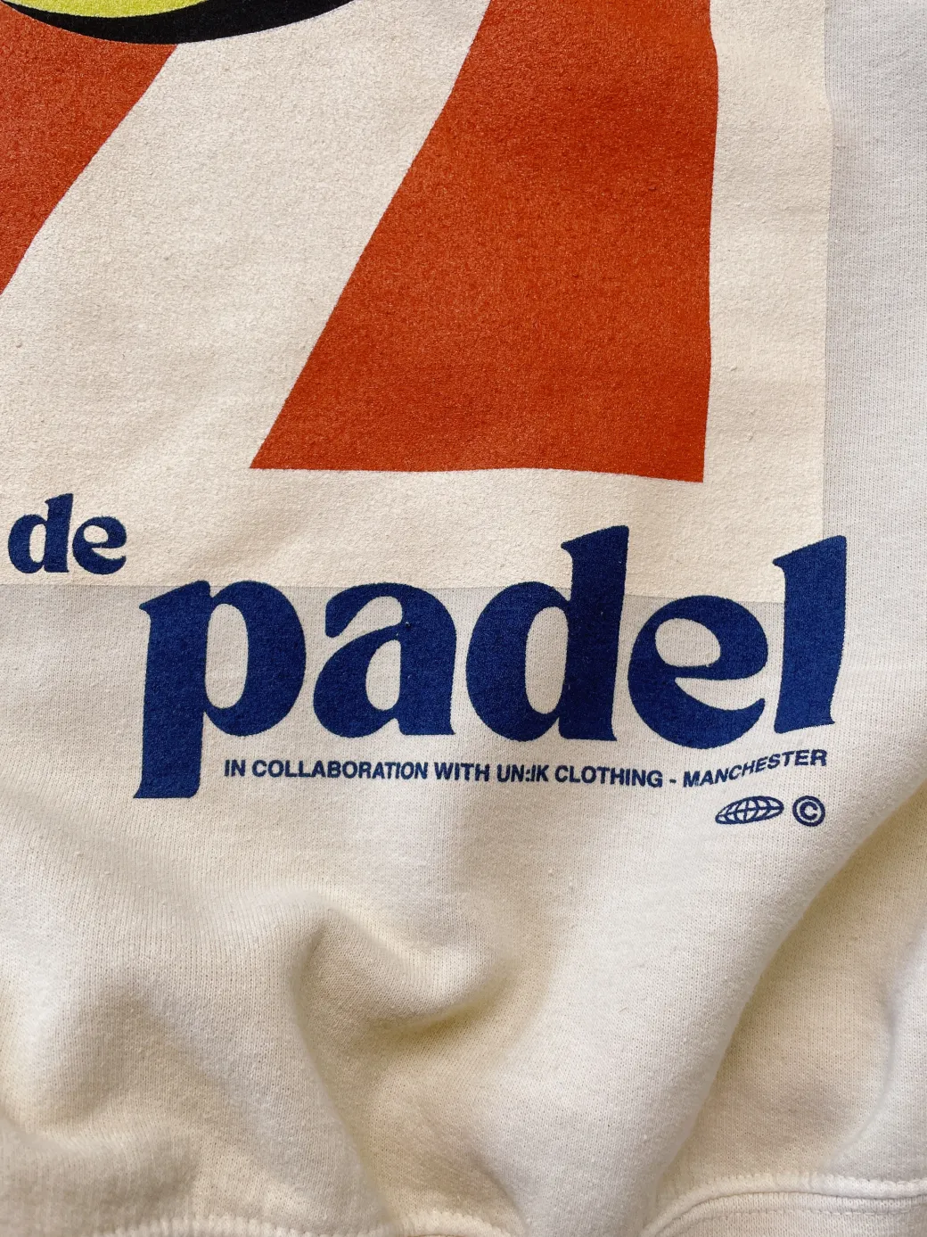 Club de Padel 'Summer Court' Vintage Washed Sweater - Cream