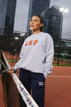 Club de Padel 'Varsity' Heavyweight Sweater - Heather Grey