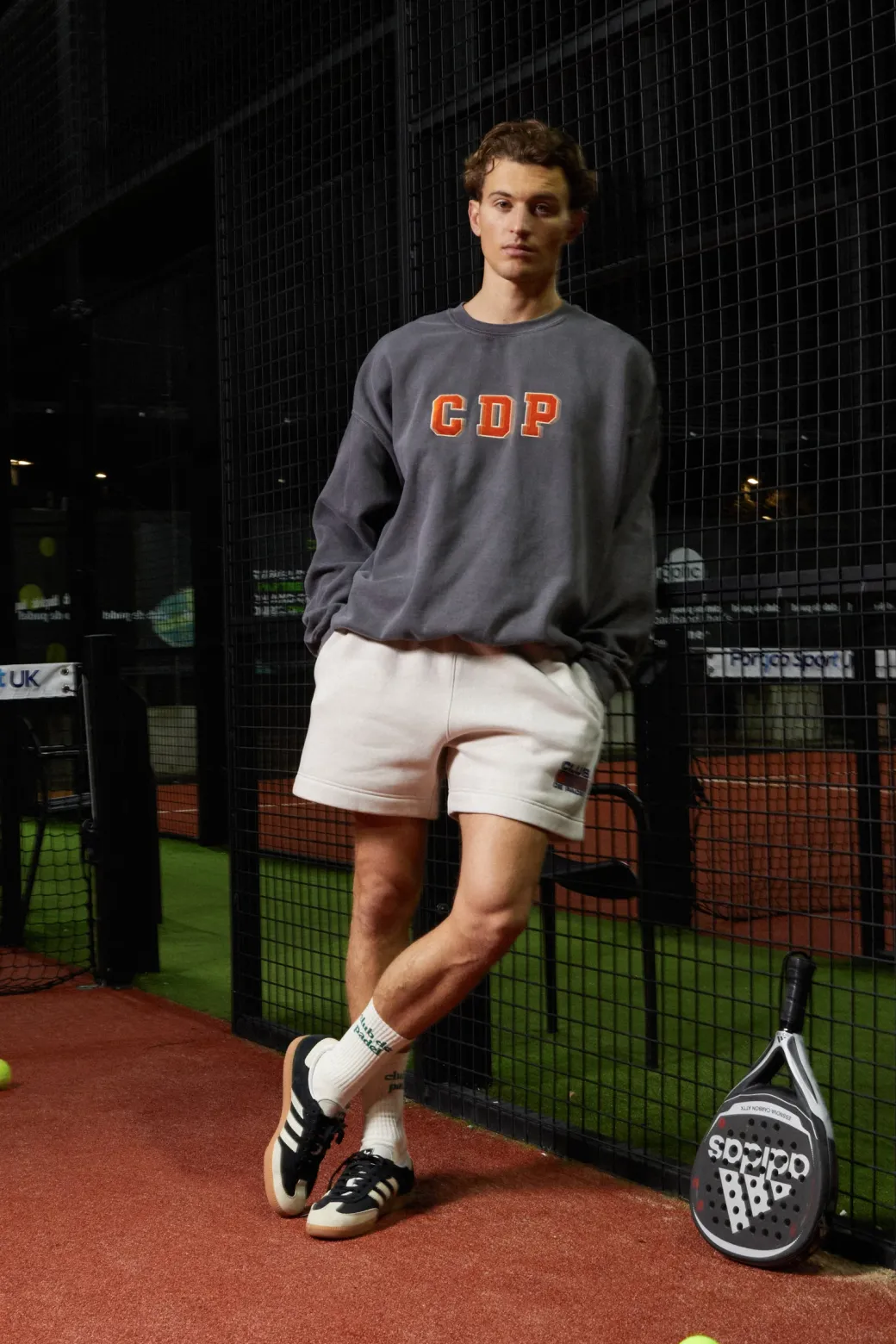 Club de Padel 'Varsity' Vintage Washed Sweater - Black