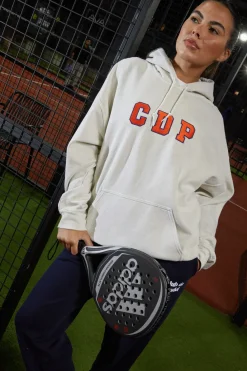 Club de Padel 'Varsity' Vintage Washed Hoodie - Cream