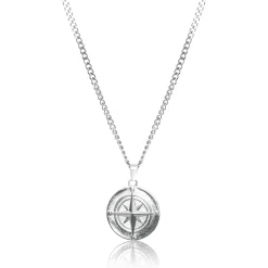 Compass Pendant Necklace - Silver / Gold