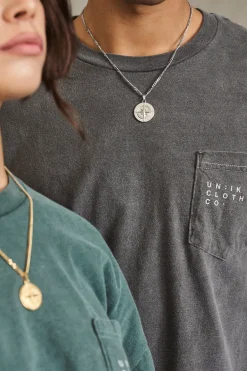 Compass Pendant Necklace - Silver / Gold