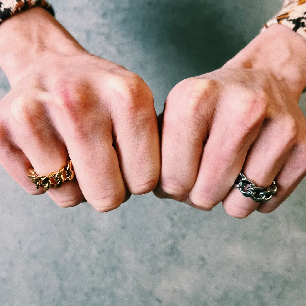 Cuban Ring - Gold / Silver