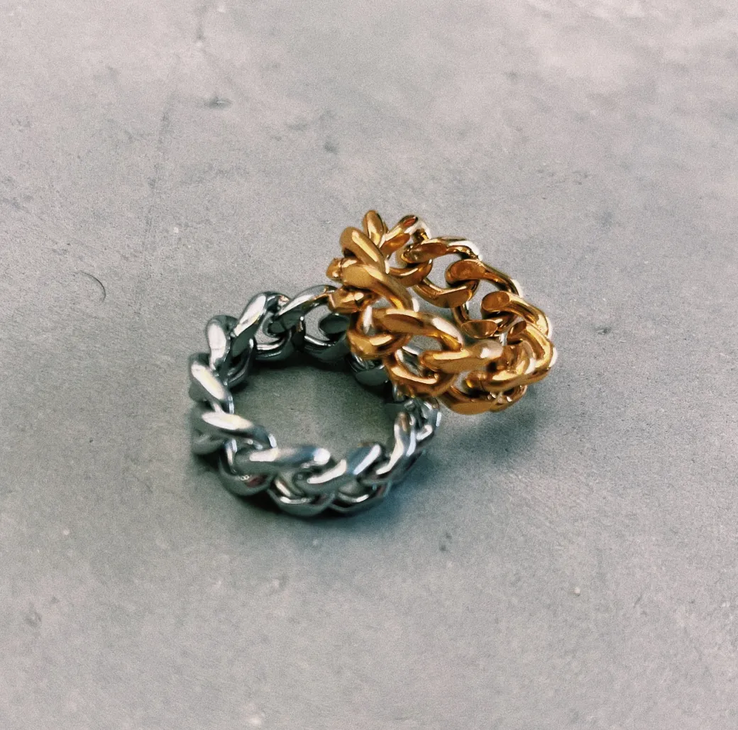 Cuban Ring - Gold / Silver