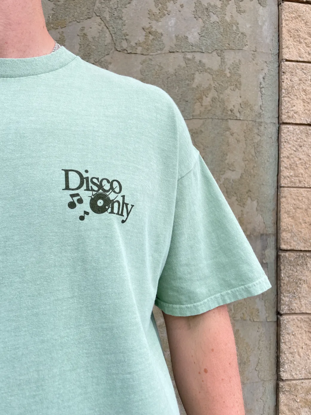 DISCO ONLY 'Business As Usual' Vintage Washed Tee - Pistachio