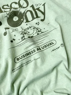 DISCO ONLY 'Business As Usual' Vintage Washed Tee - Pistachio