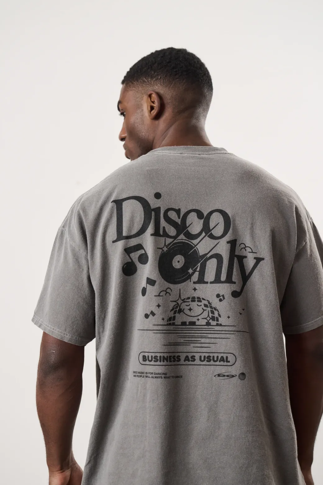 DISCO ONLY 'Business As Usual' Vintage Washed Tee - Black