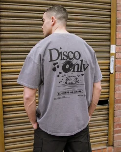 DISCO ONLY 'Business As Usual' Vintage Washed Tee - Black