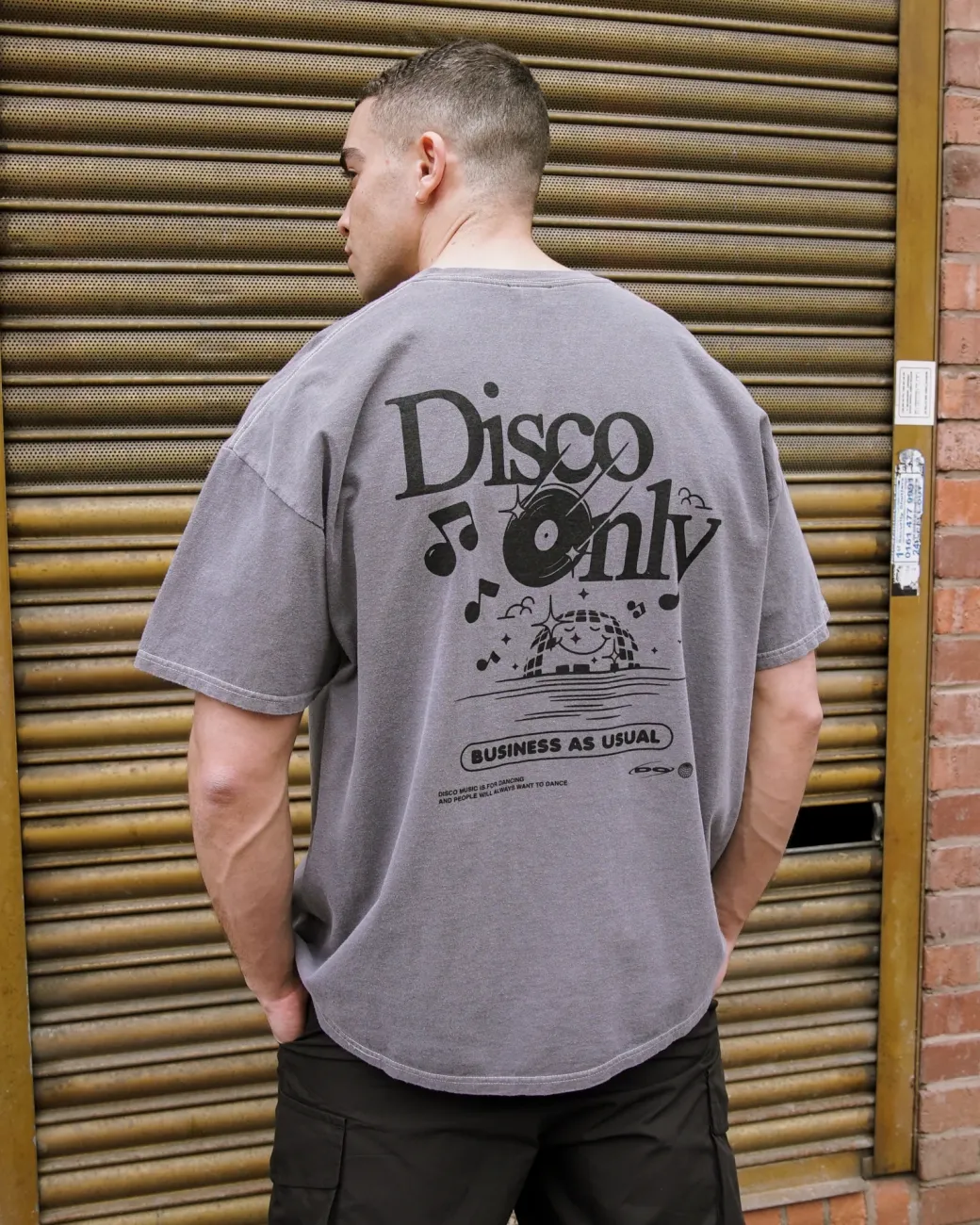 DISCO ONLY 'Business As Usual' Vintage Washed Tee - Black