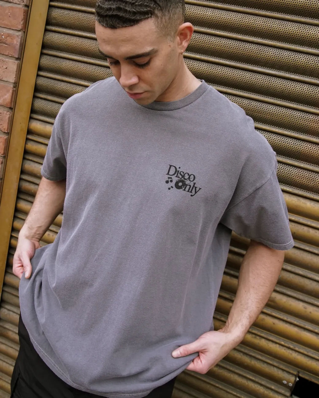 DISCO ONLY 'Business As Usual' Vintage Washed Tee - Black