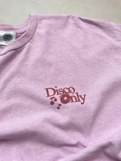 DISCO ONLY 'Business As Usual' Vintage Washed Tee - Pink