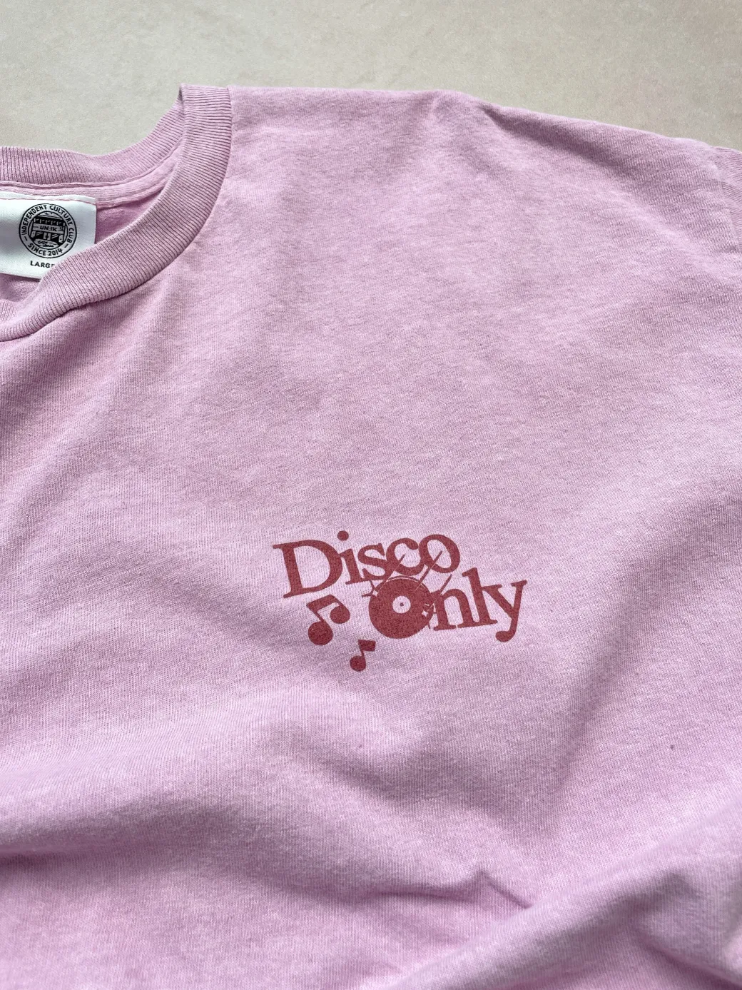 DISCO ONLY 'Business As Usual' Vintage Washed Tee - Pink