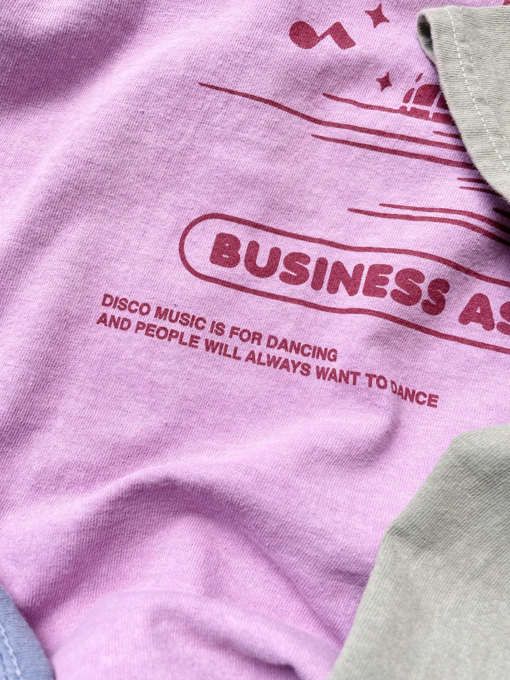 DISCO ONLY 'Business As Usual' Vintage Washed Tee - Pink