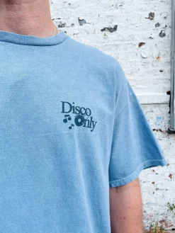 DISCO ONLY 'Business As Usual' Vintage Washed Tee - Blue
