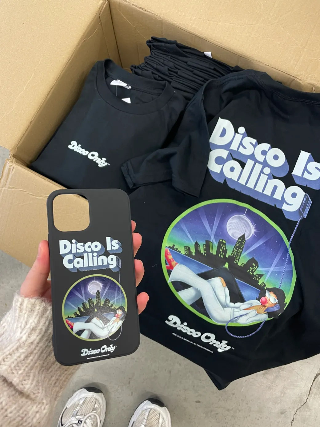DISCO ONLY 'Disco Is Calling' Tee - Black