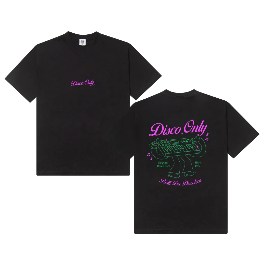 DISCO ONLY 'Italo Disco' Tee - Black