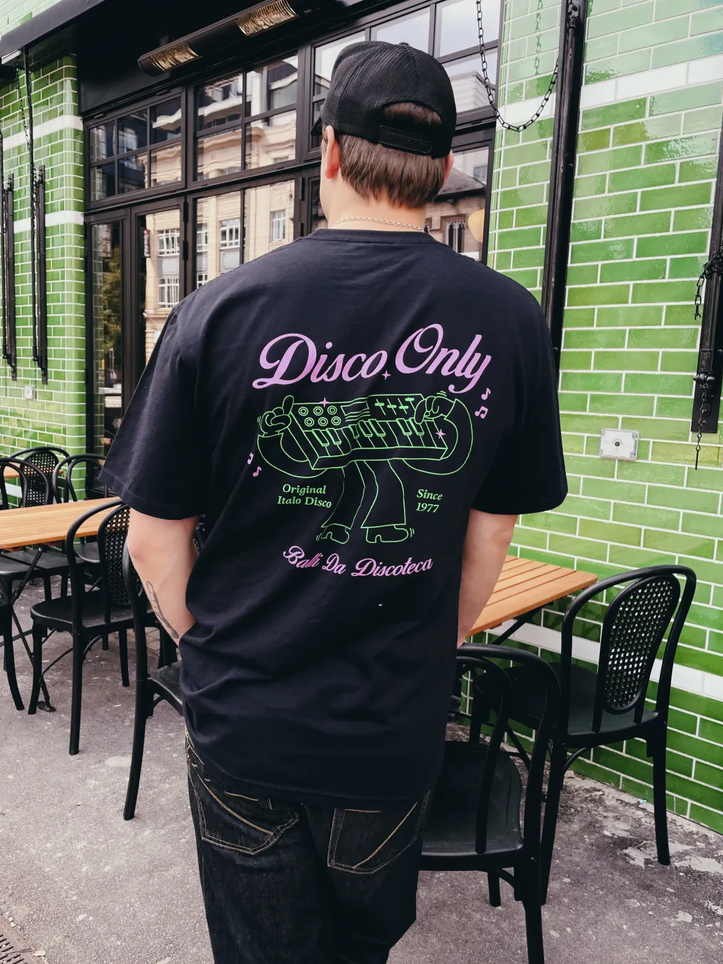 DISCO ONLY 'Italo Disco' Tee - Black