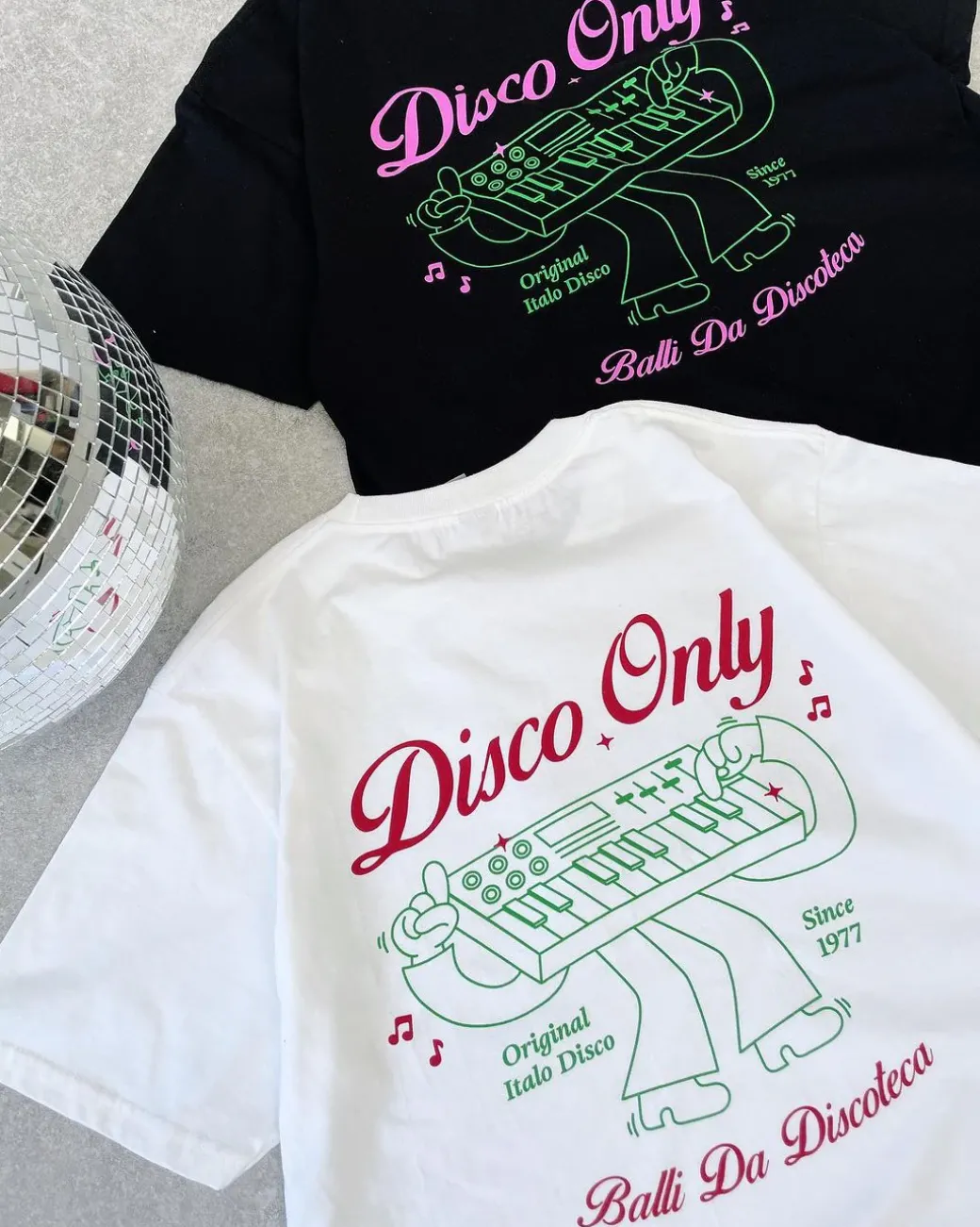 DISCO ONLY 'Italo Disco' Tee - White
