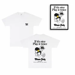 DISCO ONLY 'Play It Twice V2' Tee & Print Bundle - White