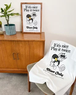 DISCO ONLY 'Play It Twice V2' Tee & Print Bundle - White
