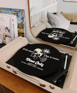 DISCO ONLY 'Play It Twice v2' Vinyl Slipmat - Black