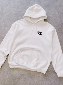 DISCO ONLY 'Play It Twice V2' Hoodie - White