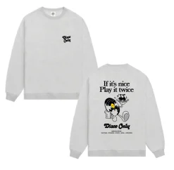 DISCO ONLY 'Play It Twice V2' Sweater - Grey