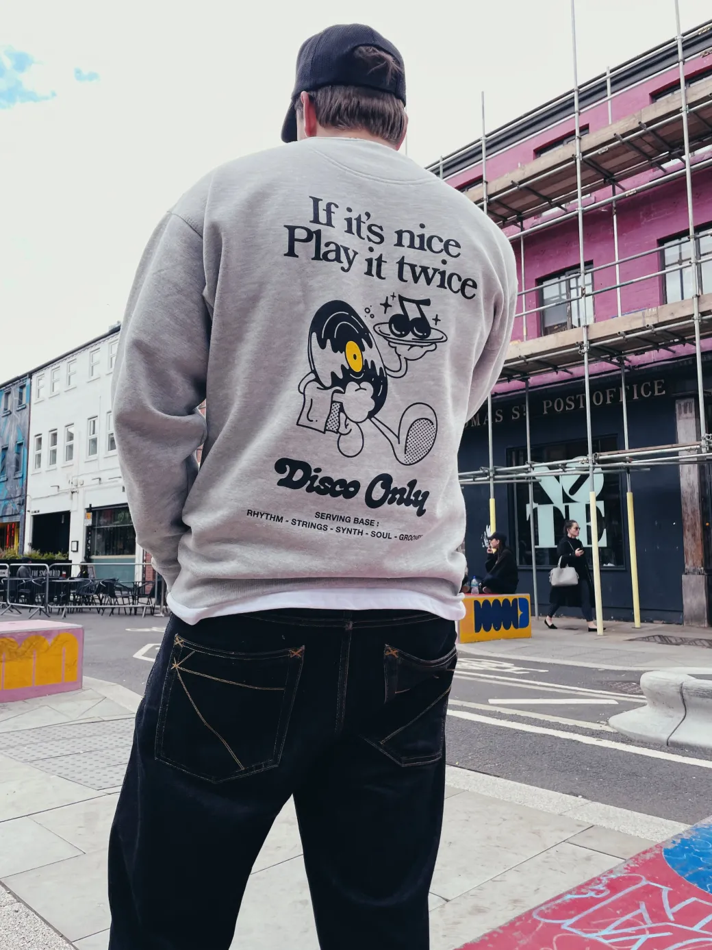 DISCO ONLY 'Play It Twice V2' Sweater - Grey