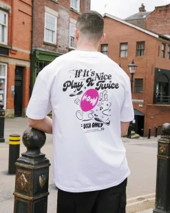 DISCO ONLY 'Play It Twice V5' Tee - White