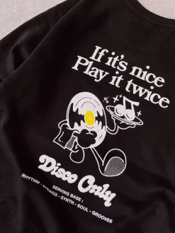 DISCO ONLY 'Play It Twice V2' Sweater - Black