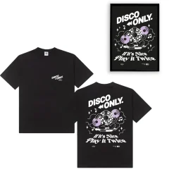 DISCO ONLY 'Play It Twice V4' Tee & Print Bundle - Black