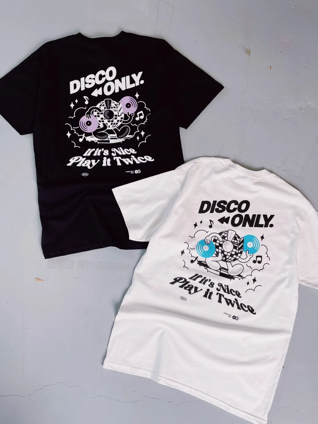 DISCO ONLY 'Play It Twice V4' Tee - White