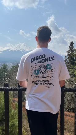 DISCO ONLY 'Play It Twice V4' Tee - White
