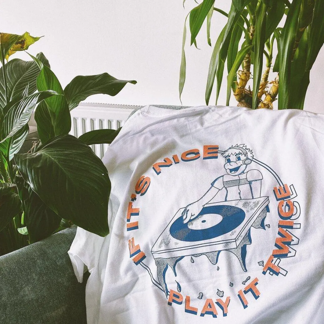 DISCO ONLY 'Play it Twice V1' Tee - White