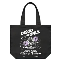 DISCO ONLY 'Play It Twice V4' Tote Bag - Black