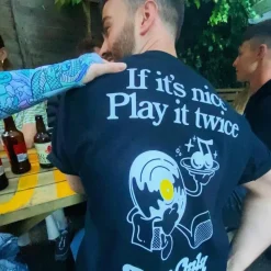 DISCO ONLY 'Play it Twice V2' Tee - Black