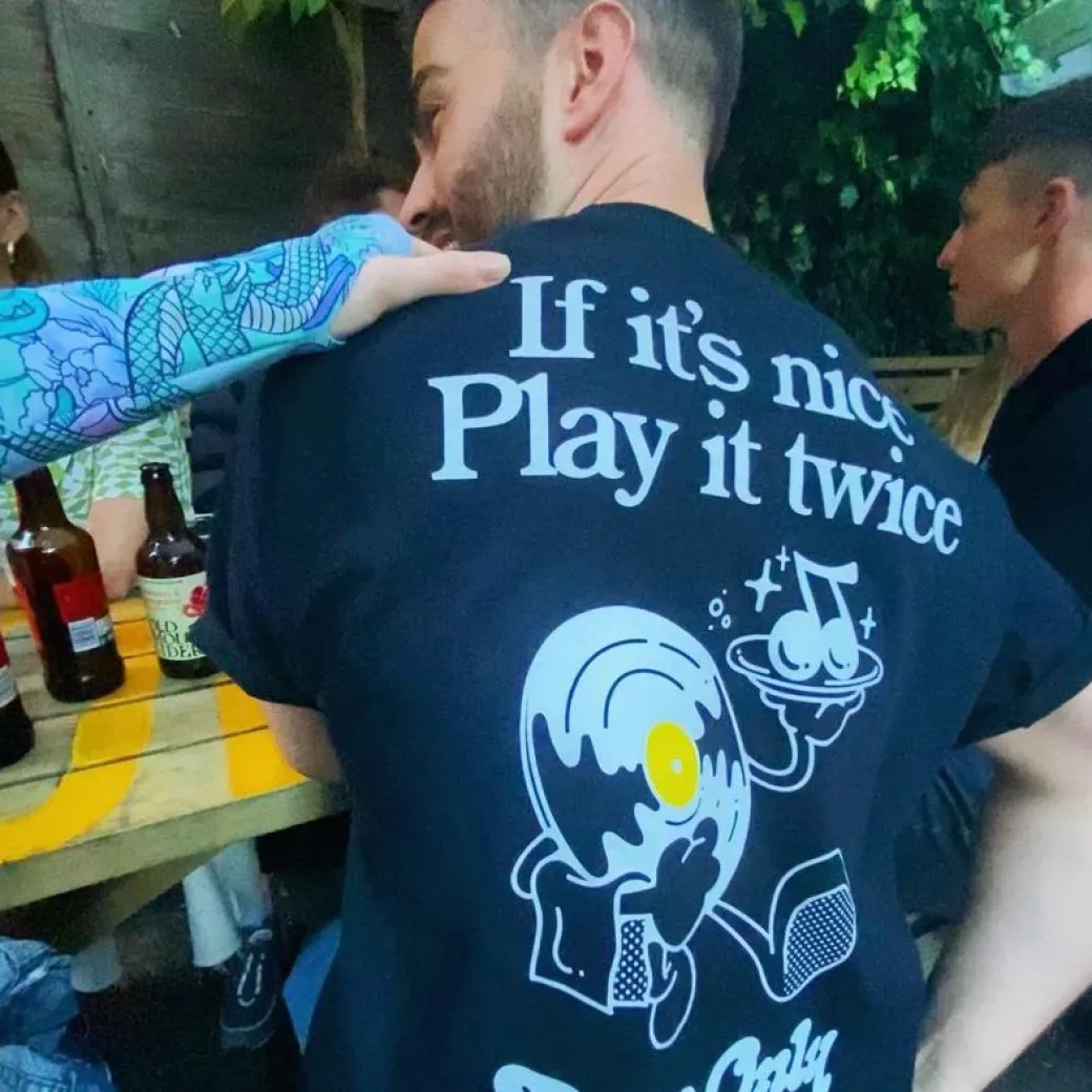 DISCO ONLY 'Play it Twice V2' Tee - Black