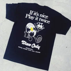 DISCO ONLY 'Play it Twice V2' Tee - Black