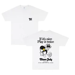 DISCO ONLY 'Play it Twice V2' Tee - White