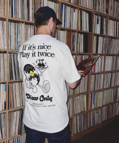 DISCO ONLY 'Play it Twice V2' Tee - White