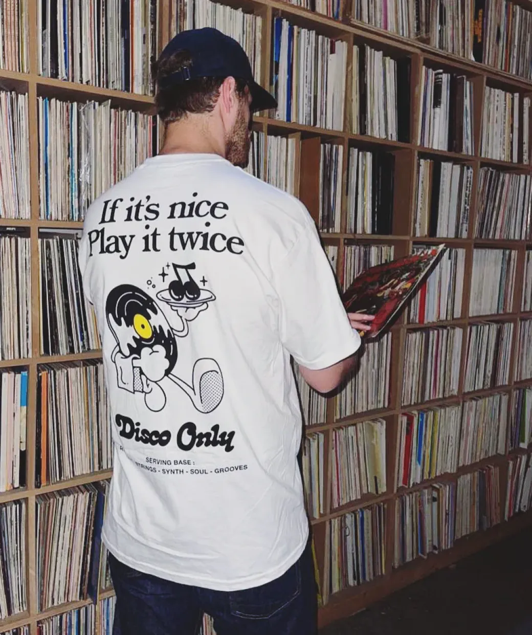 DISCO ONLY 'Play it Twice V2' Tee - White