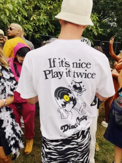 DISCO ONLY 'Play it Twice V2' Tee - White