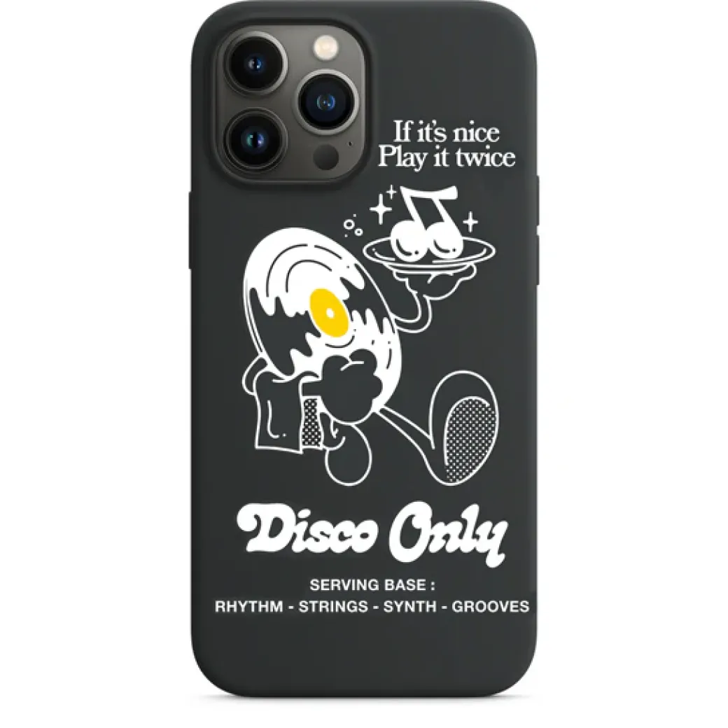 DISCO ONLY 'Play It Twice V2' Phone Case - Black