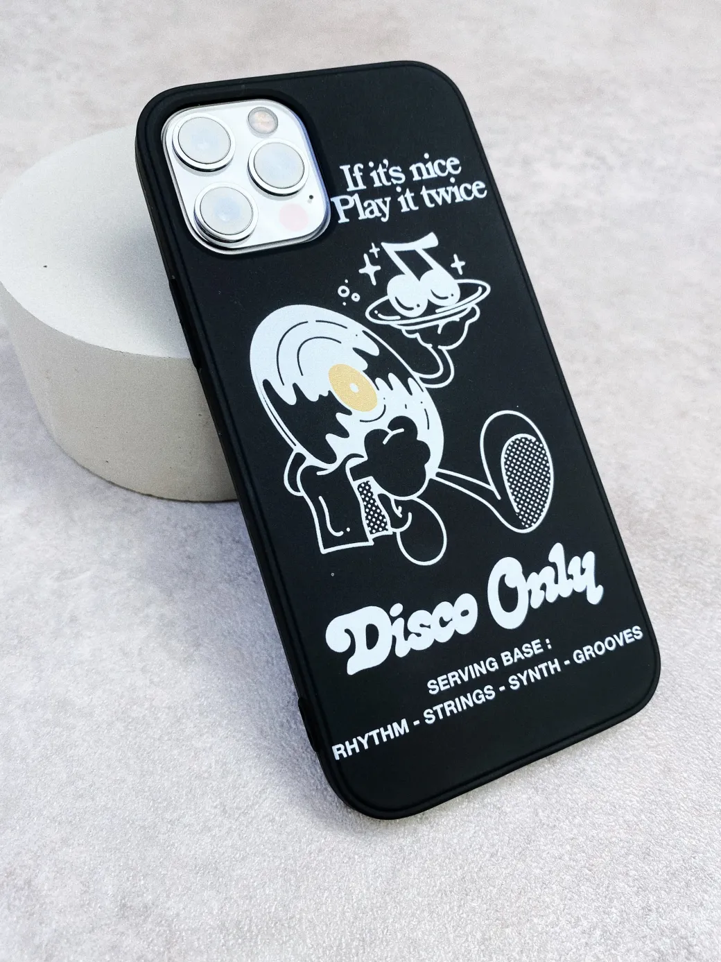 DISCO ONLY 'Play It Twice V2' Phone Case - Black