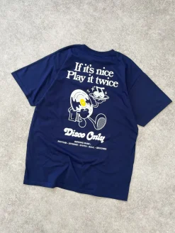 DISCO ONLY 'Play it Twice V2' Tee - Navy