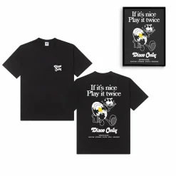 DISCO ONLY 'Play It Twice V2' Tee & Print Bundle - Black