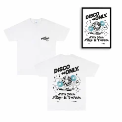 DISCO ONLY 'Play It Twice V4' Tee & Print Bundle - White