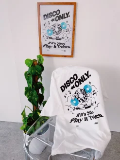 DISCO ONLY 'Play It Twice V4' Tee & Print Bundle - White